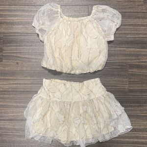 Zara Kids Cream Lace Matching Set